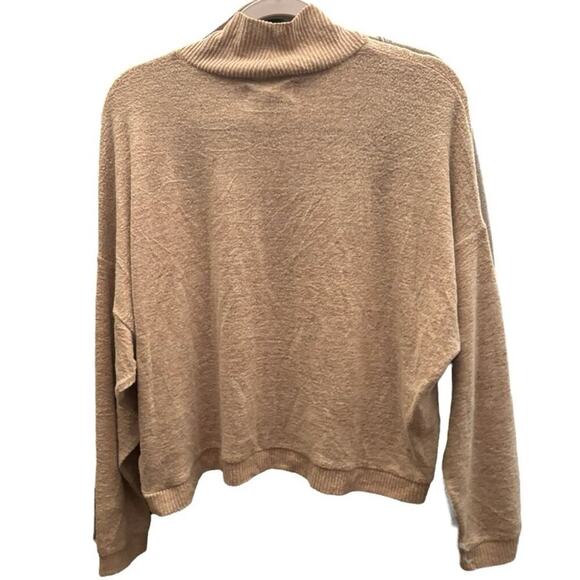 Lucky Brand XS Mock Neck Lightweight Sweater Pink Neutral Pullover NWT - Picture 2 of 6